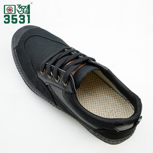 3531 Low-Top Black Liberation Schuhe Herren-Leinen Anti-Odor-Wanderschuhe Migranten Arbeiter Leinwand Schuhe Baustelle Anti-Rutsch-Labour-Schutzschuhe Ackerland Schuhe Low Schwarzer Kriegstraining Schuhe 38