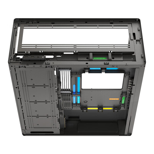 Das schwarze Zimmergehäuse HAVN HS420 VGPU mit Meerblick wird mit einem vertikalen Grafikkarten-Kit, gebogenem Glas, magnetischem Panel, maximaler Unterstützung für E-ATX-Motherboards und 420-mm-Wasserkühlung geliefert