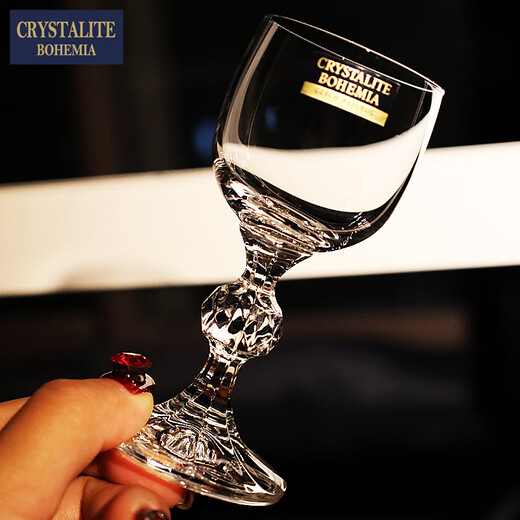 BOHEMIA Czech original imported crystal glass spirit cup white wine cup high foot cup soju cup home set diamond legs white wine cup 50ml single price