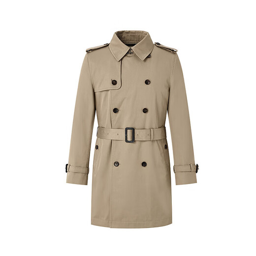 HazZZYS Men's Fall and Winter Jacket Removable Inner Bottom Double Breasts Classic Trench Coat ASWZH01CH01 Camel CM 180/100A 50