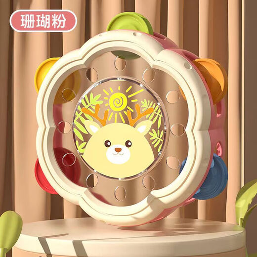 
Yunya Children's Toy Hand-Shaped Drum Early Education Infant Music Drum Orff Hand-Ringing Percussion Instrument Hand-Shaped Drum [Cute Deer Style]