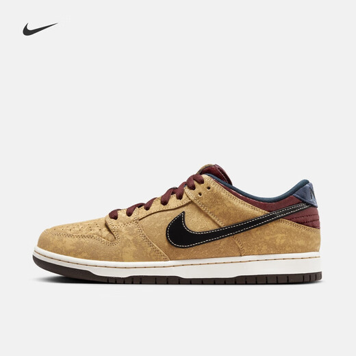 耐克（NIKE）官方 SB DUNK LOW PRO 男/女滑板鞋FZ1278 200天体金/黑/暗队红/军械深海 40.5