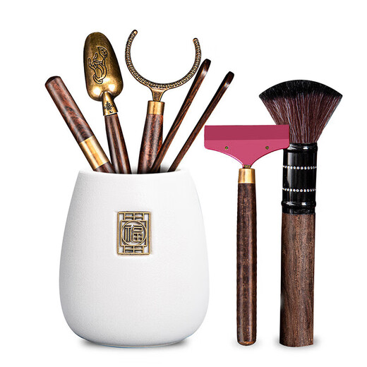 Chuwu coarse pottery tea ceremony six gentlemen combination household tea knife tea needle clip set tea table ornaments kung fu tea set accessories