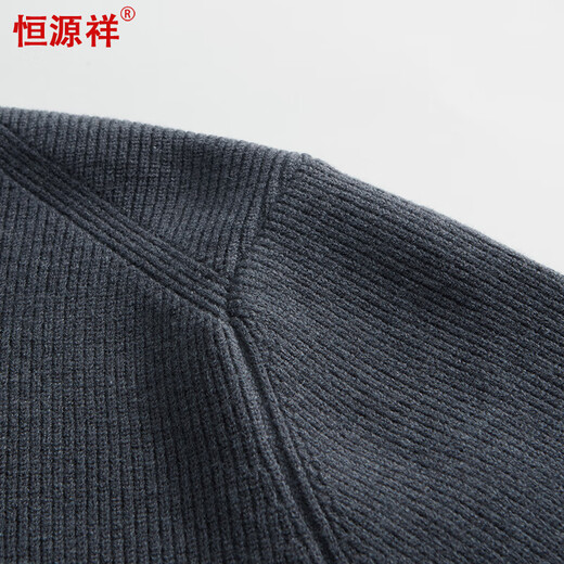 Hengyuanxiang Pull en tricot Cardigan Style d'automne et d'hiver épais d'hiver contenant une laine d'âge moyen et de revers de revers de la laine