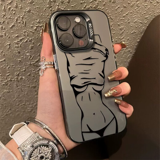 
Worldly leisurely suited for Apple 15 promax mobile phone case new iphone14 sense13pro sexy girls12 trendy brands11 creative8plus personality7 niche x men and girls xs protection xr IMD-Cangling Green-TDL line beauty A15933 iPhone 15