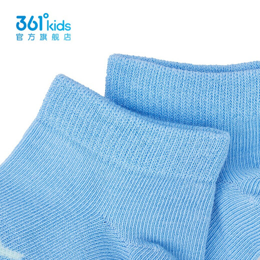 361 Mall same style children's clothing boys and girls flat socks spring new medium and large children's socks blue 1 pair 4