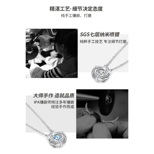 Vana Beating Heart Silver Necklace Women's Pendant Girl Birthday Gift for Girlfriend and Wife Brilliant Heart Necklace Exclusive Gift Box