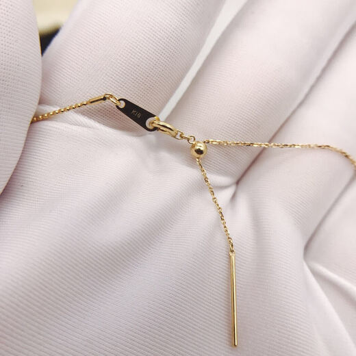 Nanzhi new product 18K gold Japanese craft collar Passepartout elastic adjustable memory pearl necklace pendant D accessories 18K yellow round collar one piece