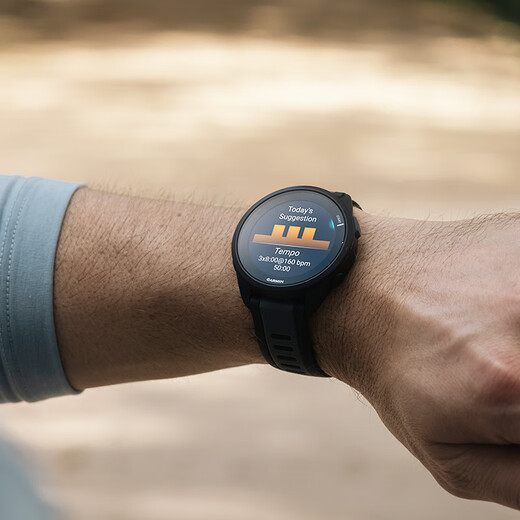 Garmin Forerunner165 Herzfrequenz Blut Sauerstoff Multi-Sterne-Positionierung Outdoor Sports Smart Watch Musikversion Extreme Nacht Schwarz