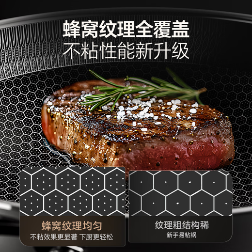 Kangbach wok 316L stainless steel non-stick wok honeycomb wok wok flat bottom household induction cooker gas universal purchase and sales recommendation 316L honeycomb wok 32cm