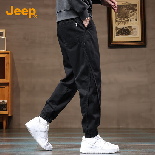 Jeep (JEEP) high-end men's casual pants men's 2025 autumn and winter new style legging overalls trendy brand loose harem sports pants men
