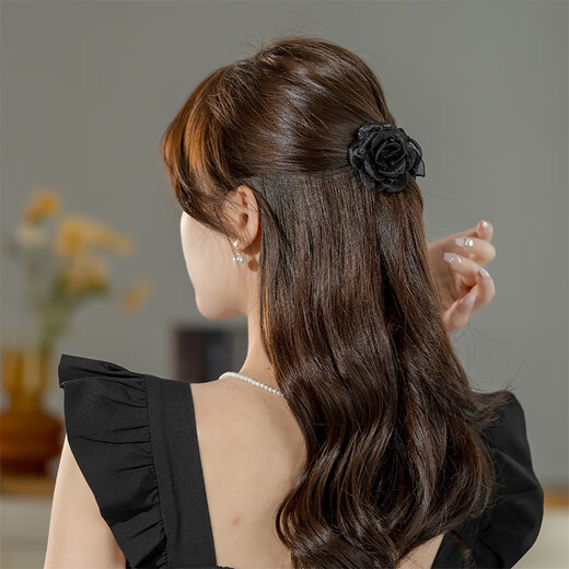 Chimera (CHIMERA) 2 pieces of flower hairpins, new Chinese style back head hairpins, shark clips, half-tied hair accessories, birthday gifts for girls