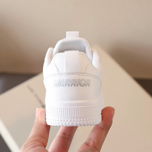 Pull back children's shoes, all-match sneakers for boys and girls, white shoes, white sneakers WZ(CL)-0427 white 36