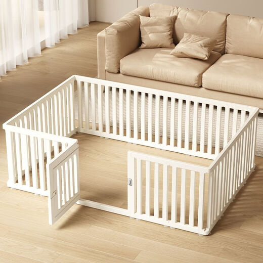 Raft core kitten cage, kitten fence, pet fence, indoor household dog fence, safety protection fence, anti-jailbreak freedom, double (19 pieces + 2 doors) length 216*width 96) height 75 (thickened and bold, strong fixed double suction cups)