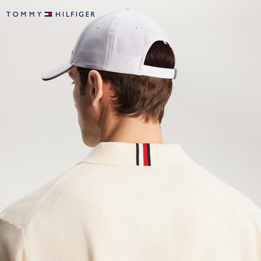 Tommy Hilfiger 24 Spring и летний мужской простой металлический малый марк. Бейсболка Bevel Bevel AM0AM12035 Белый ycf M Одиночный размер (Head Circle 58c)