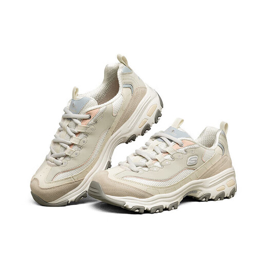 斯凯奇（Skechers）奶茶熊女鞋夏季厚底老爹鞋软底透气百搭熊猫鞋休闲运动鞋149238
