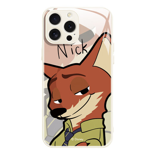 Disneys neuer kreativer Judy Nick Apple Phone Hülle Temperierte Glas Hartschale Silicon Soft Edge Anti-Fall-Internet-Promi Crazy Zootopia Cartoon High-End-Schütze für Paare Style-Schütze [Glass Sand Pink] Judy-Bl673y iPhone13Mini