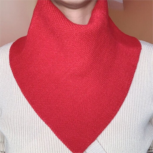 Changyin new fashionable neck scarf for men in autumn and winter, warm neck protection, Korean version, versatile neck gaiter, triangle scarf, cold-proof fake collar, single piece - solid color black