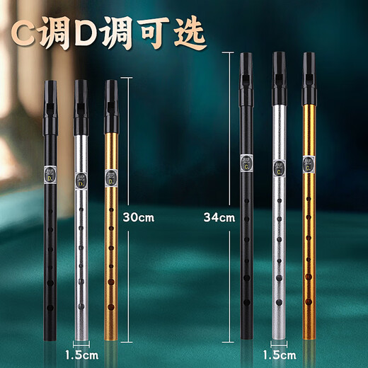 
Manr musical instrument Irish whistle flute students play beginners six-hole recorder D key treble straight flute tin flute instrument