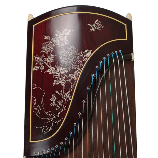 Dunhuang Marke Guzheng 698 Serie Broadleaf Yellow Sandelholz Performance -Bewertung Guzheng Shanghai Folk Musical Instrument Factory 1 698t Pfingstrose Bild