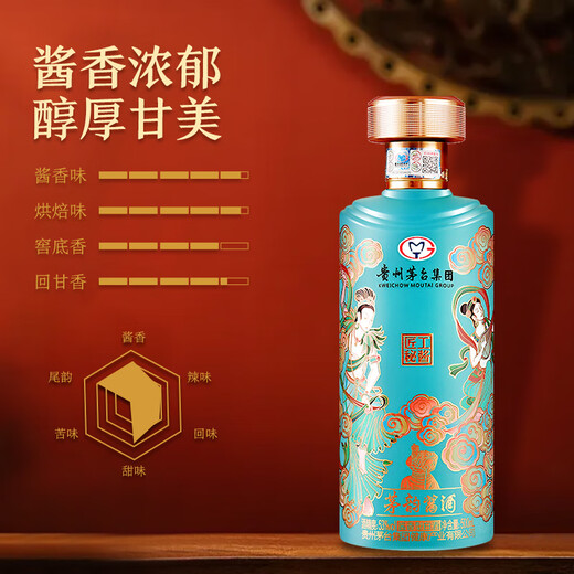 Moutai (Moutai) Moutai -Gruppe Maoyun Sauce Alkohol Jianggong Secret Sauce Alkohol 53 Grad 500 ml*6 Flaschen Ganzkasten