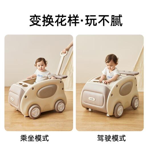 蒂乐学步车婴儿手推车防o型腿防侧翻宝宝学步走路神器儿童助步车 瑞克绿-5合1