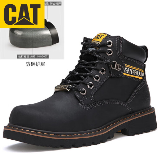 Carter Cat Herrenschuhe Goodyear große gelbe Stiefel Martin Boots Baustelle Arbeitsstiefel Sicherheitsarbeitsschutz Schuhe Stahl Zehen Anti-Smashing Männer gelb 38