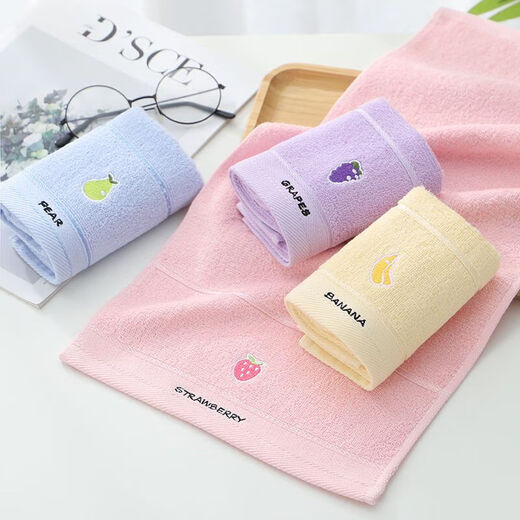 Towel face towel children's lint-free girl's small towel rectangular soft absorbent quick-drying face towel random selection of high-quality ordinary absorbent towel white comfortable and skin-friendly