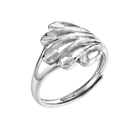 Jincaifu PT950 fashionable hollow phoenix tail platinum ring platinum elegant and shiny hand jewelry for women Platinum fashionable phoenix ring about 4.6g