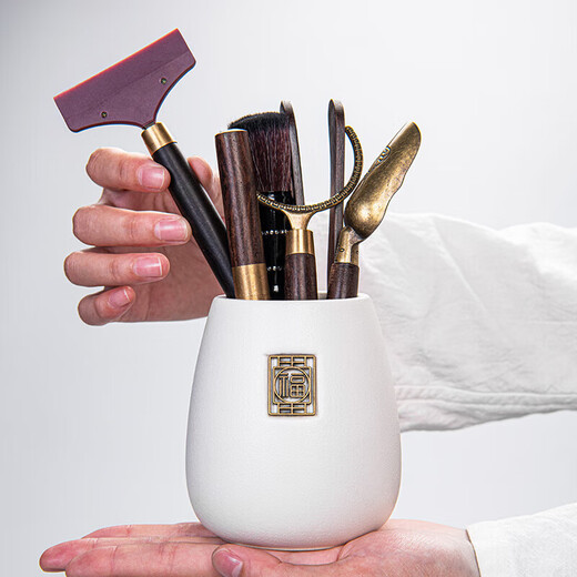 Chuwu coarse pottery tea ceremony six gentlemen combination household tea knife tea needle clip set tea table ornaments kung fu tea set accessories