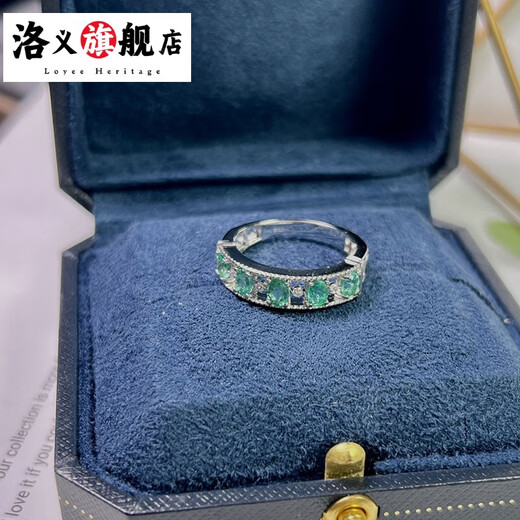 Qianpei 220 carat emerald ring for women colored gemstone jewelry gemstone 925 silver inlaid size 13