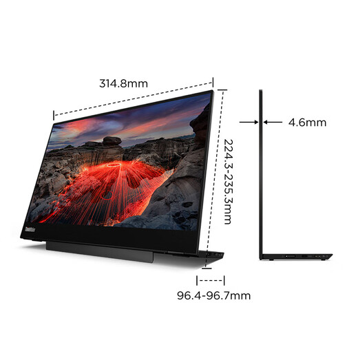 Lenovo ThinkVision Monitable de 14 pouces moniteur portable IPS Screen 10 points Le stylet de toucher capacitif est livré avec M14TGEN2