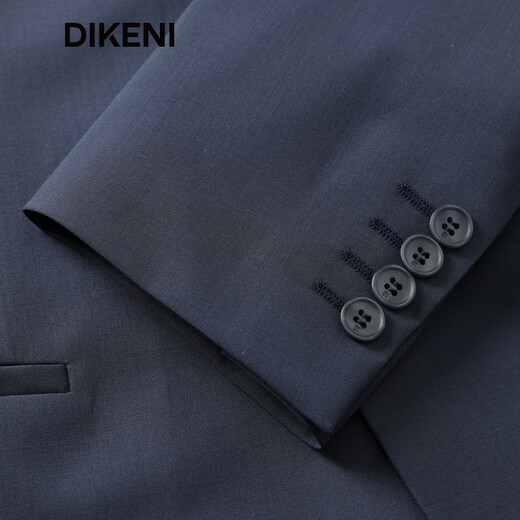 迪柯尼（DIKENI）品质羊毛单西新品春秋商务通勤易打理男士西服外套 灰蓝 170/92A