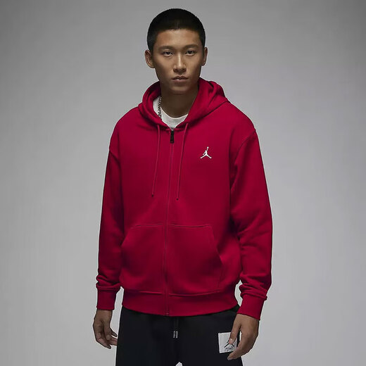 Nike (Nike) Jacke Herren 2025 Herbst New Sportswear Jordan Strick Hoodie Running Training Jacke Sweatshirt FQ1867-687 Red M.