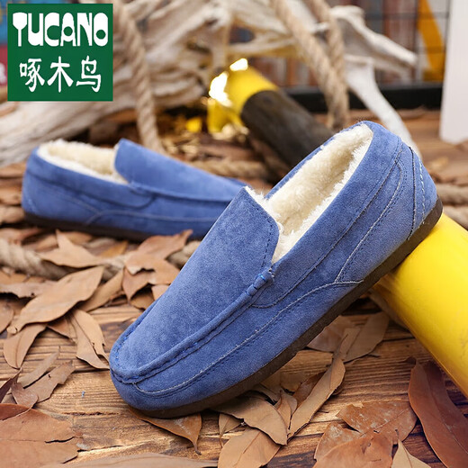 Woodpecker Oficial Winter Warm Plus Fleece más zapatos de algodón de algodón Spitismo social de algodón engrosado
