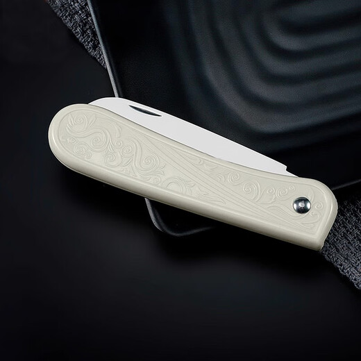 Andena couteau à fruits pliant multi-usages cuisine à domicile couteau spécial couteau à main dortoir étudiant couteau d'office couteau à fruits pliant multifonctionnel blanc cassé 1