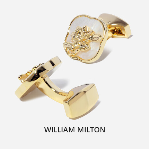 WILLIAM MILTON国风镜花辞浮雕袖扣男士高端袖钉礼盒定制生日礼物 镜花辞