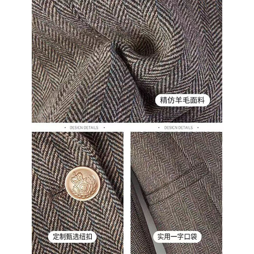 Chenfu small blazer women's Korean style fashion casual short style slim temperament suit versatile work clothes top single piece regular gray suit 2XL recommended 120-130Jin Jin equals 0.5 kg