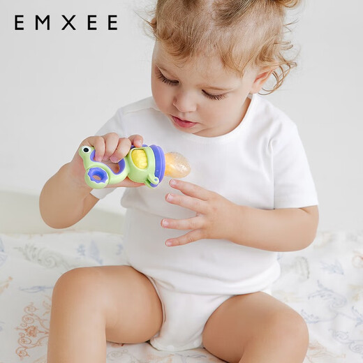 EMXEE bite bag baby food fruit and vegetable silicone play baby fruit food supplement greedy baby series bite bag 1 pack Nice Purple