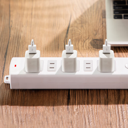 Deli (deli) 3C certified national standard safety socket plug strip/socket board/wiring board/socket strip/pull line board master control switch child protection door 5 positions 2 meters 18202