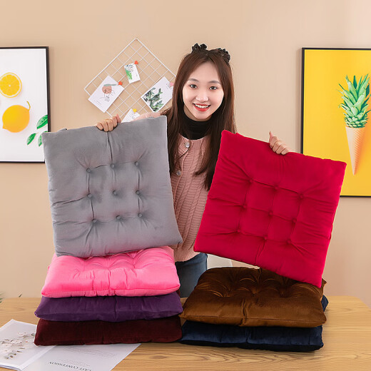 Werbedickte Kissenstuhlkissen Kissen Kissen verdickte Herbst- und Winter allgemeine Studentenstuhl Doppelseite-Short Plüschgrau 3893 Universal Modell 40*40 cm