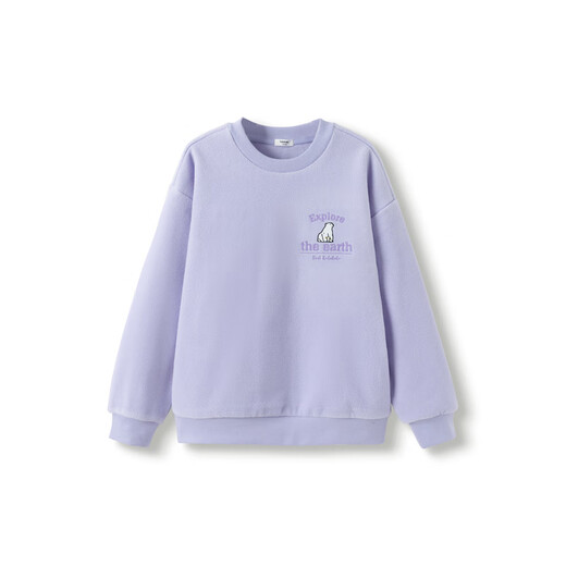 Balabala children's clothing children's sweatshirt autumn and winter 2024 boys and girls round neck pullover polar fleece top trendy 208424121216