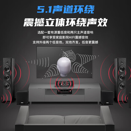 先科（SAST）G-800  5.1声道功放机家庭影院 音箱 AV功放机高保真蓝牙家用卡拉ok功放 峰值1400W