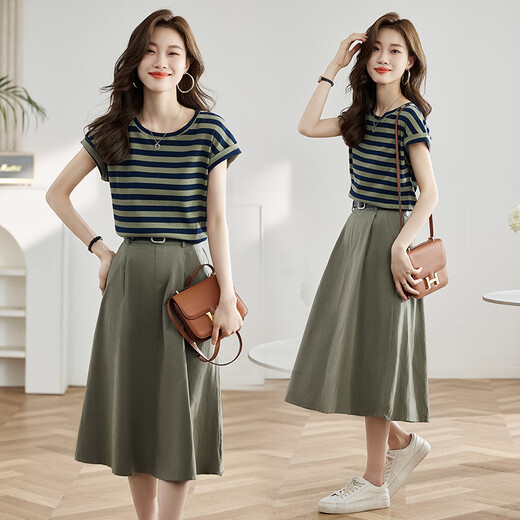 
FeiLiFan French dress women's new style 2025 summer high-end small temperament fashionable skirt suit for women summer beige 2XL (recommended 128-140Jin [Jin equals 0.5 kg])