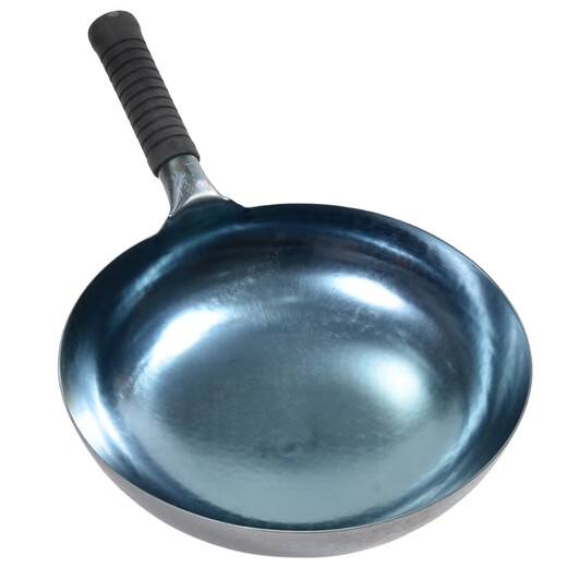 Lao Niejia Zhangqiu handmade iron pot uncoated non-stick cooking pot hand-forged household old-fashioned iron pot has been opened 32cm