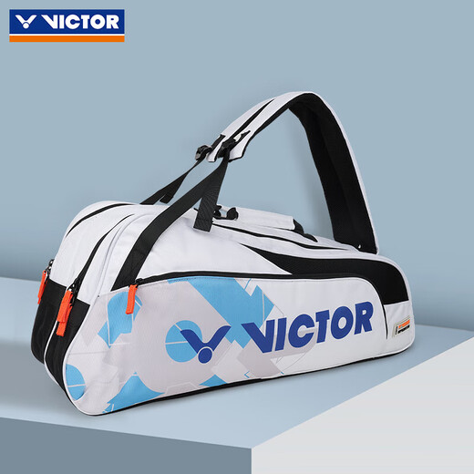 VICTOR威克多2024世界巡回赛纪念商品羽毛球包大容量矩形球拍包单肩包 BR6219 A亮白 矩形包