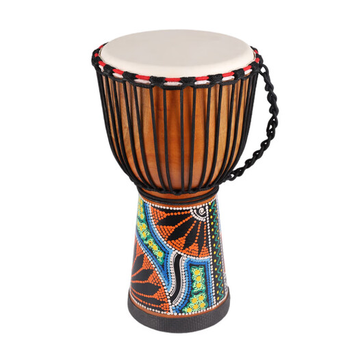 Jaek Dante African Drum Professional Performance Master Drum Teaching Percussion Instrument Old Goatskin Indonesian African Hand Tank Standard Standard Rouge de 12 pouces (Big Gift Pack)