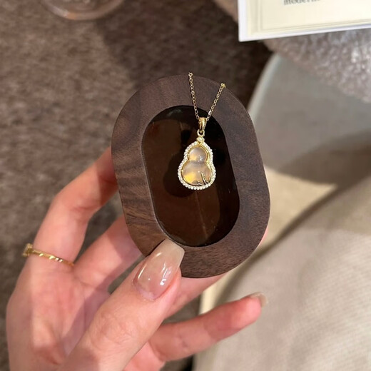 QUAMER Old Phoenix Gold Store New Chinese Style National Style Fulu Gourd Necklace Women's Sterling Silver 925 Light Luxury Niche Goddess Festival Gold Color