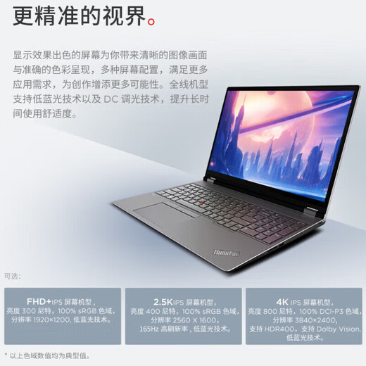 ThinkPadP16高端设计师本 2024款AI可选联想16英寸高性能建模渲染图形工作站商务办公工程设计笔记本电脑 I7-14700H RTXA2000 2.5K屏 订制升级： 192内存 8T固态