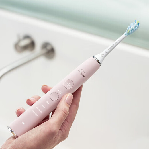 
New Anyi PHILIPS Philips electric toothbrush HX9901 Diamond series adult voice wave vibrating couple automatic toothbrush HX9901 pink single host